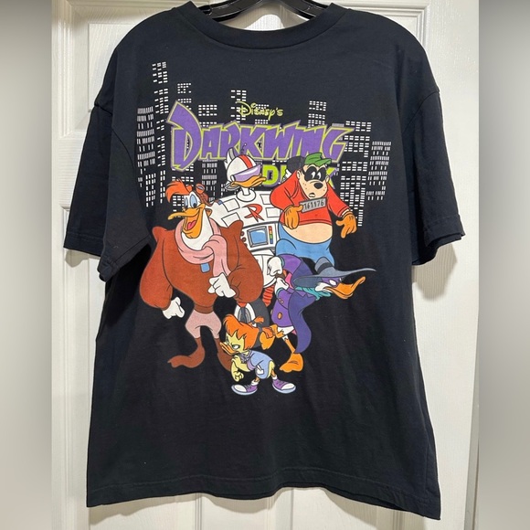 NEW Disney Ducks Collection D23 Darkwing Duck Black Men’s T-shirt sz XXL